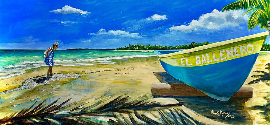 Playa Magante Painting By Nicole Gagnon Fine Art America