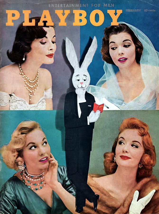 Playboy Magazine Cover 1956 Digital Art by Maik Fisher