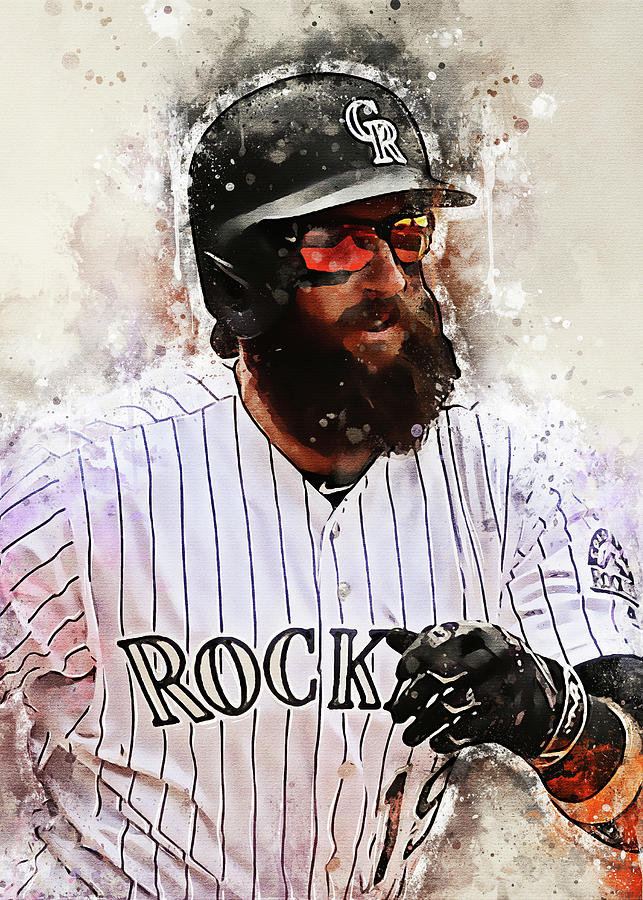 Player Baseball Charlieblackmon Charlie Blackmon Charlie Blackmon Chuck  Nazty Chucknazty Colorado Ro Digital Art by Wrenn Huber - Pixels