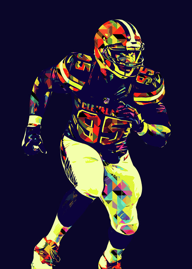 Cleveland Browns Player Myles Garrett Mylesgarrett Myles Garrett  Myleslorenzgarrett Myles Lorenz Gar Digital Art by Wrenn Huber - Pixels