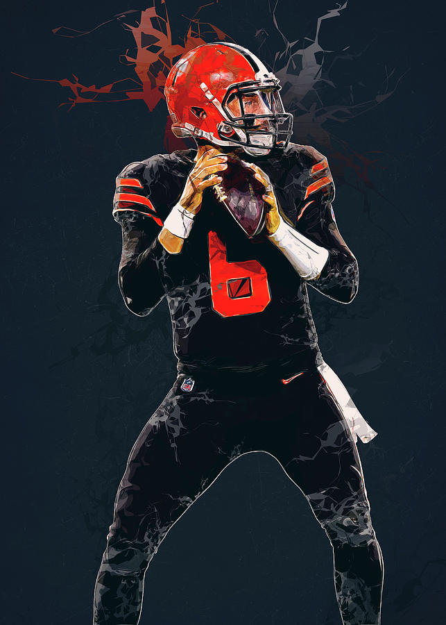 Baker Mayfield Canvas Painting - Cleveland Browns Canvas Prints