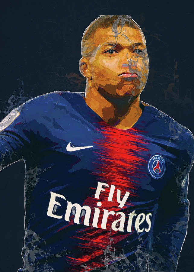 Player Football Kylian Mbappe Digital Art by Waller Albert | Pixels