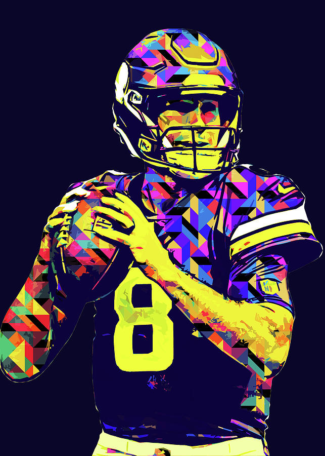 Football Kirk Cousins Kirkcousins Kirk Cousins Minnesota Vikings Player Kirk  Cousins Kirkdanielcousi Digital Art by Wrenn Huber - Pixels