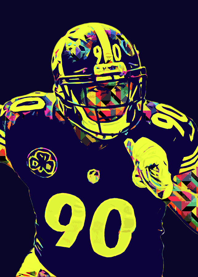 TJ Watt Poster Pittsburgh Steelers Wall Art Printable Man 