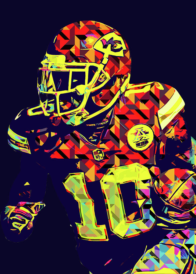 Ball NFL Tyreek Hill Tyreekhill Tyreek Hill Kansascitychiefs Kansas City  Chiefs Oklahoma State Unive Digital Art by Wrenn Huber - Pixels