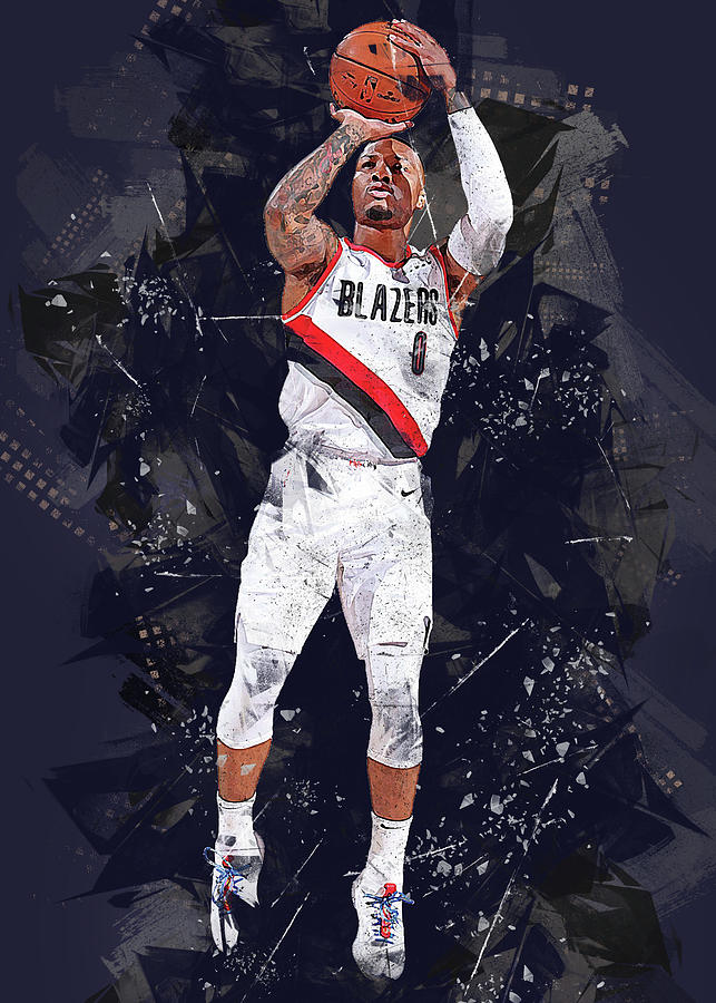 Player Portland Trail Blazers Player Damian Lillard Damianlillard Damian Lillard 1 by Wrenn Huber