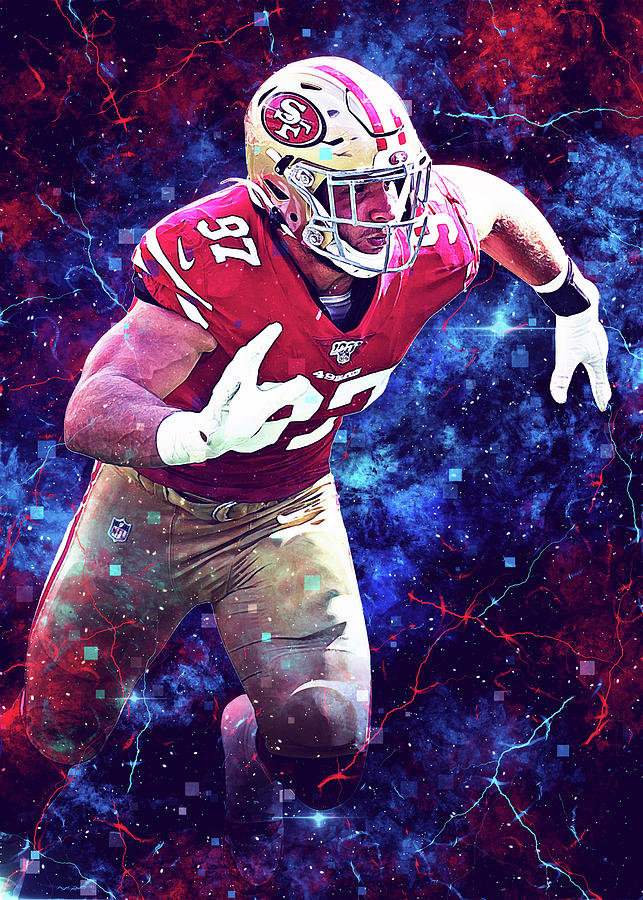 Ball San Francisco 49Ers Player Nick Bosa Nickbosa Nick Bosa  Nicholasjohnbosa Nicholas John Bosa Nic Art Print