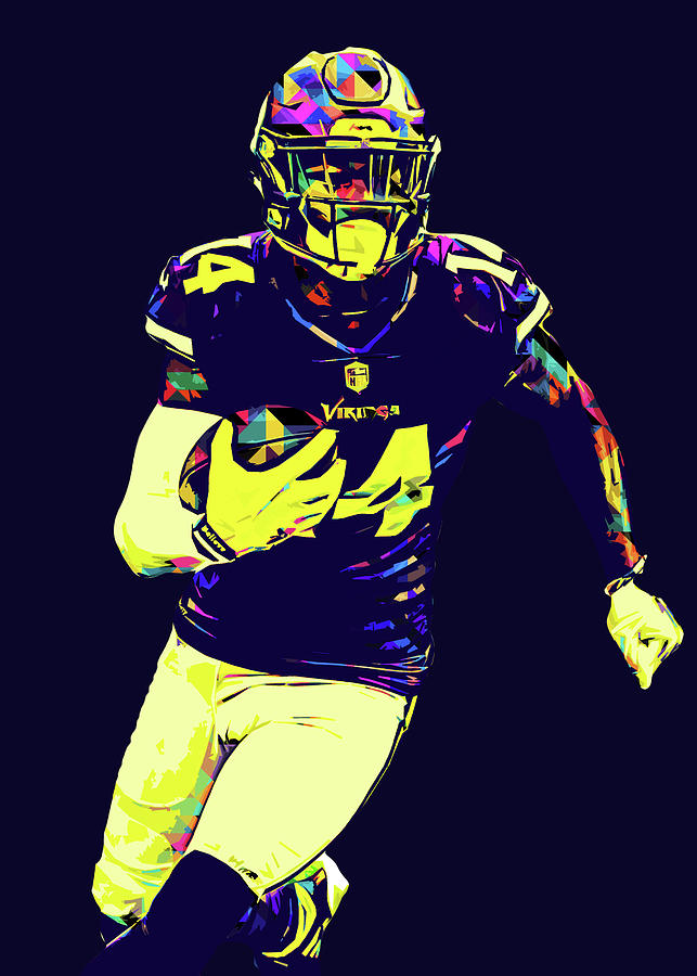 Football Art Stefon Diggs Stefon Diggs Stefondiggs Minnesota Vikings Player  Buffalo Bills American F Art Print by Wrenn Huber - Fine Art America