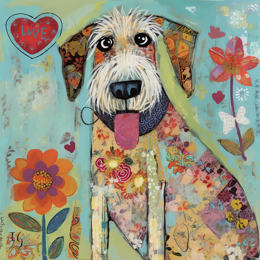 Playful Pooch Painting by Ivan Guaderrama - Fine Art America