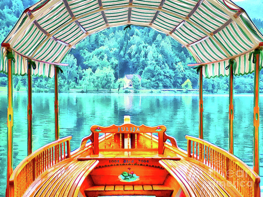 Pletna Boat - Lake Bled #1 Digital Art by Joseph Hendrix