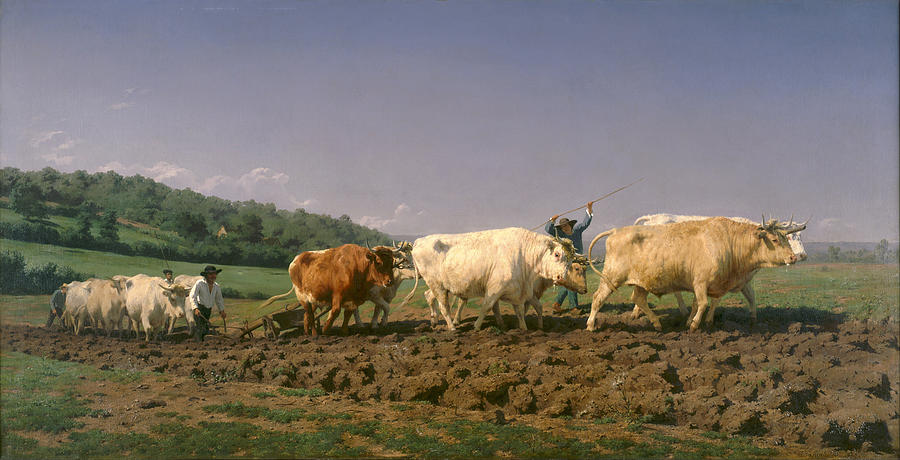 Ploughing in the Nivernais Painting by Rosa Bonheur
