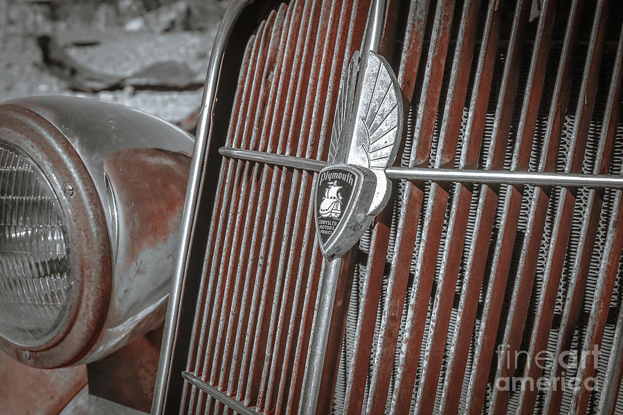 Plymouth grille patina Photograph by Darrell Foster