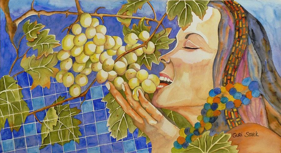 Wine Painting - Poetry On The Vine #1 by Guri Stark