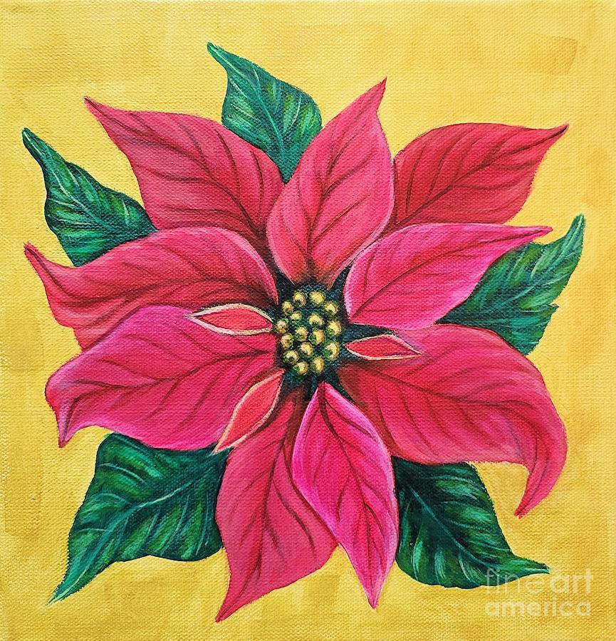 Poinsettia  Painting by Jimmy Chuck Smith