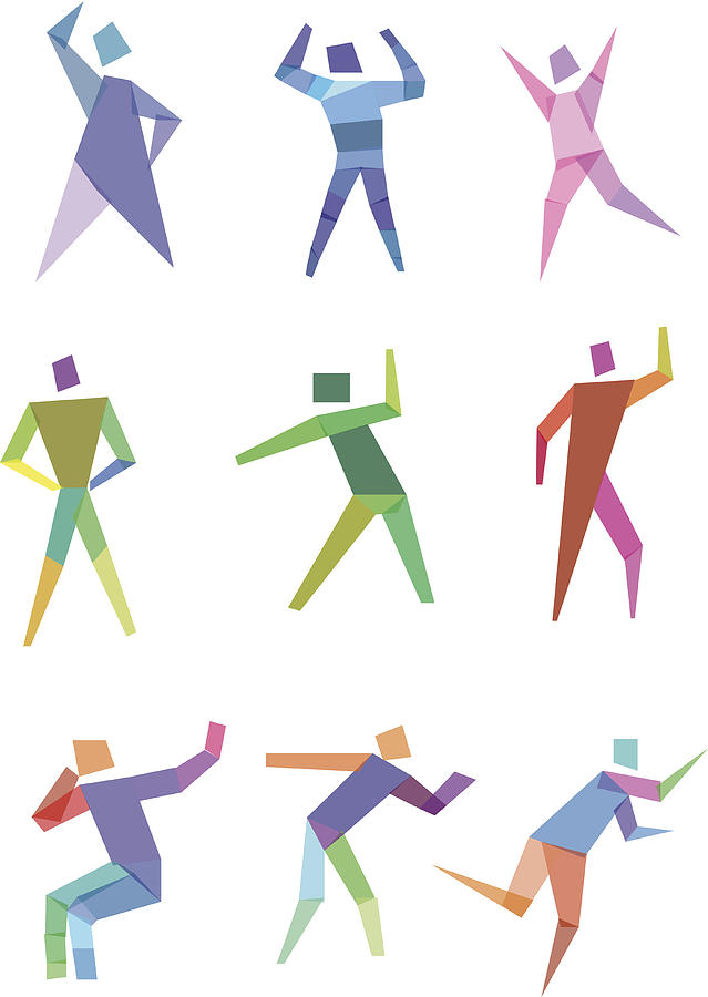 Polygonal People #1 Drawing by Trendmakers