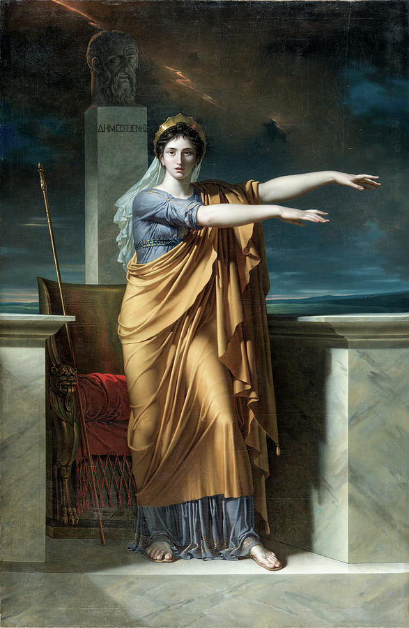 Polyhymnia, Muse of Eloquence #2 Painting by Charles Meynier