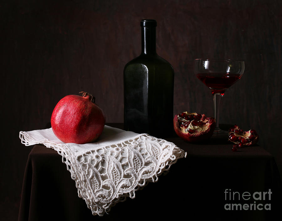 Lace Photograph - Pomegranate #2 by Matild Balogh