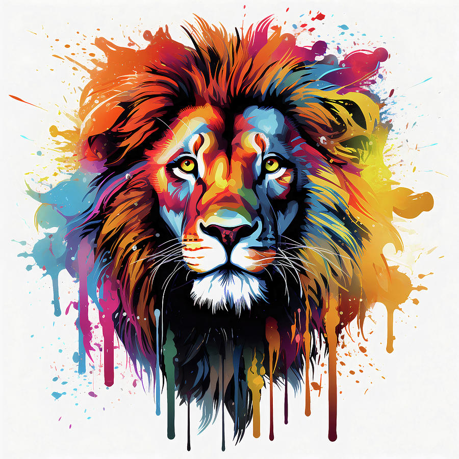Popart Lion #1 Digital Art by Imagine ART
