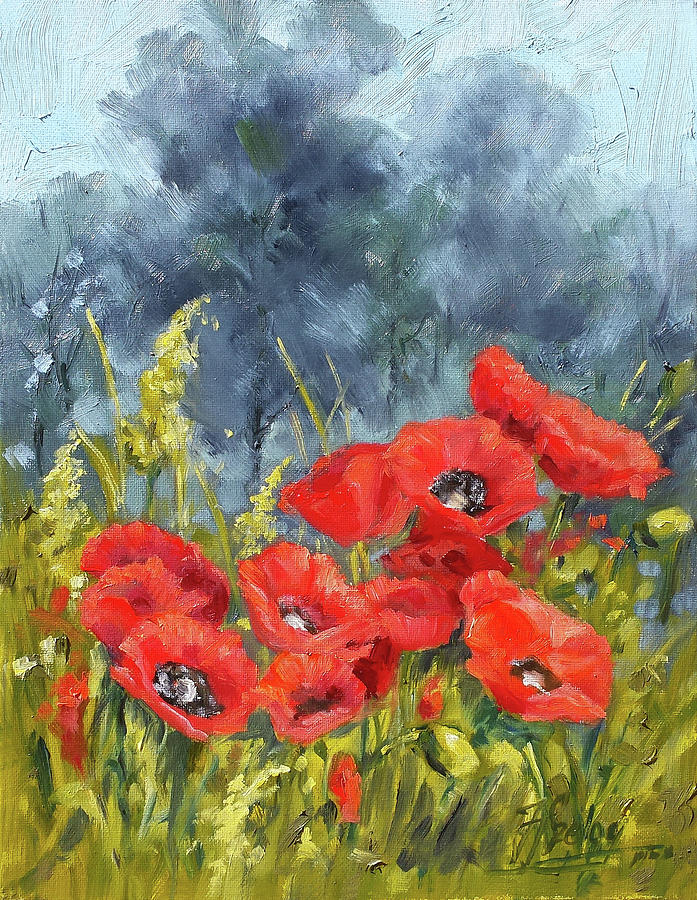 Poppies 3 #1 Painting by Irek Szelag
