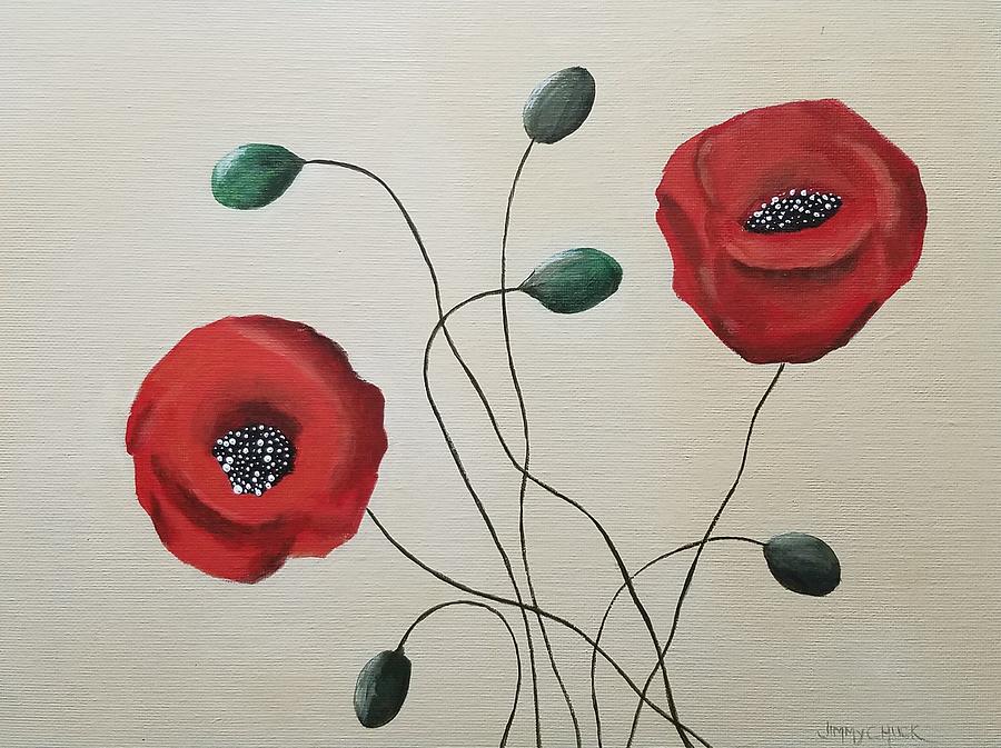 Poppies #1 Painting by Jimmy Chuck Smith