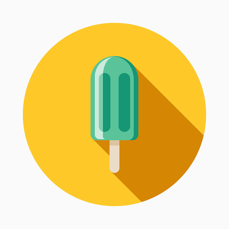 Popsicle Flat Design Fast Food Icon #1 Drawing by Bortonia