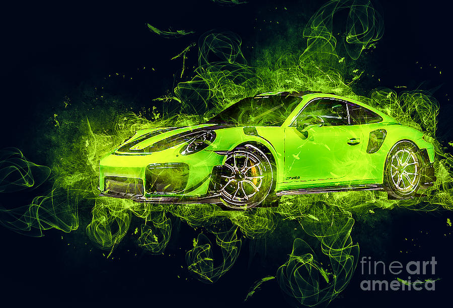 Porsche 911 GT2 RS Sports cars Drawing by Marietta Beatty - Fine Art ...