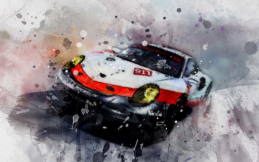 Porsche 911 Rsr 2017 Racing Car Tuning Porsche Digital Art by Bren ...