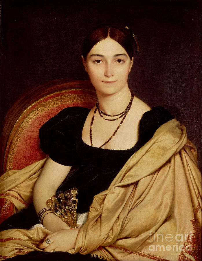 Portrait de Madame Duvaucey #1 Painting by Jean-Auguste-Dominique Ingres