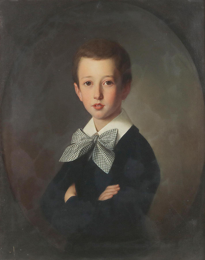 Portrait of a Boy Rudolf Langer Painting by Carl Teibler - Fine Art America