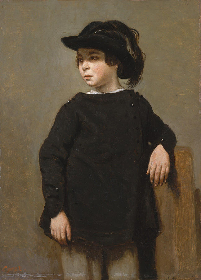 Portrait of a Child #2 Painting by Jean-Baptiste-Camille Corot