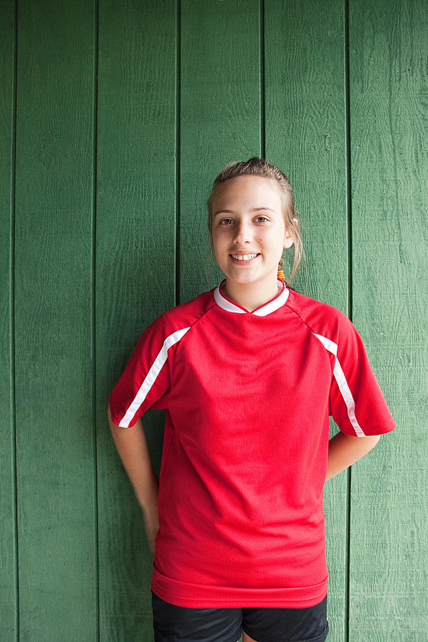 Portrait of a girl soccer player #1 Photograph by Image Source