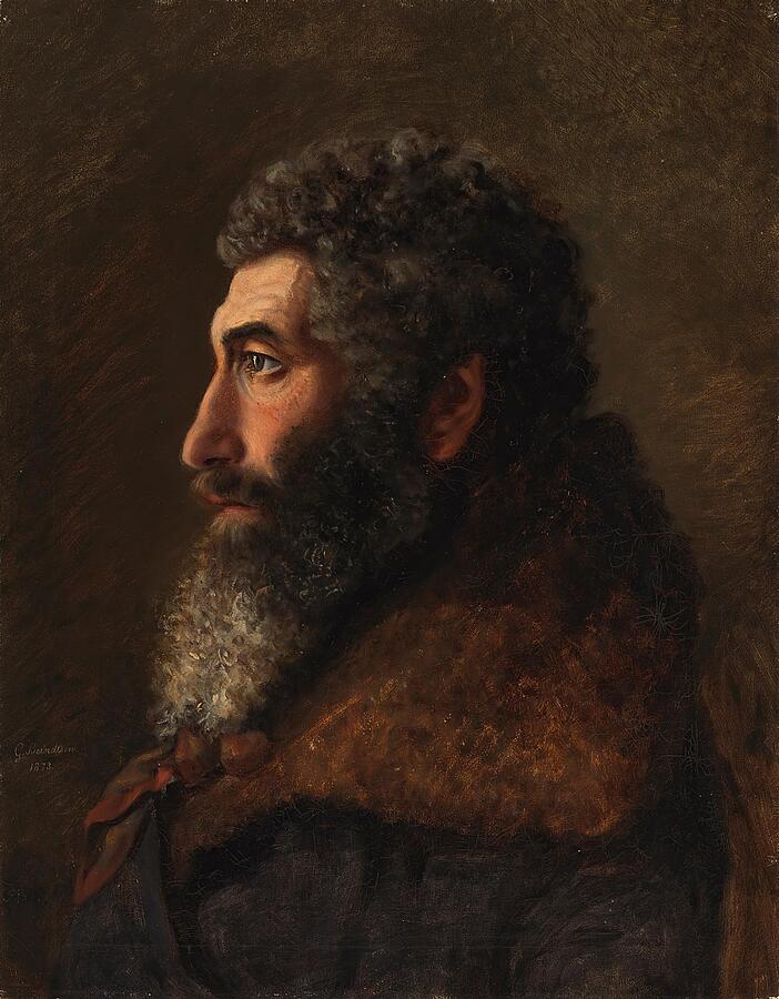 Portrait Painting - Portrait Of A Jewish Man  #1 by Gunnar Berndtson Finnish