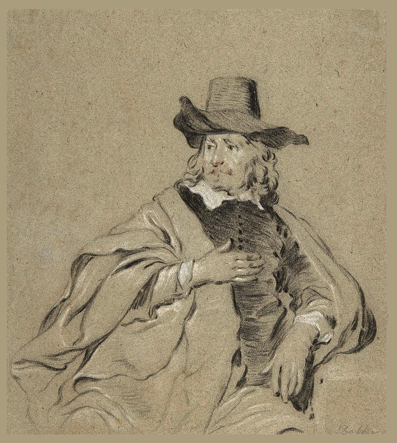 Portrait of a Man 2 Drawing by Jacob Adriaensz Backer
