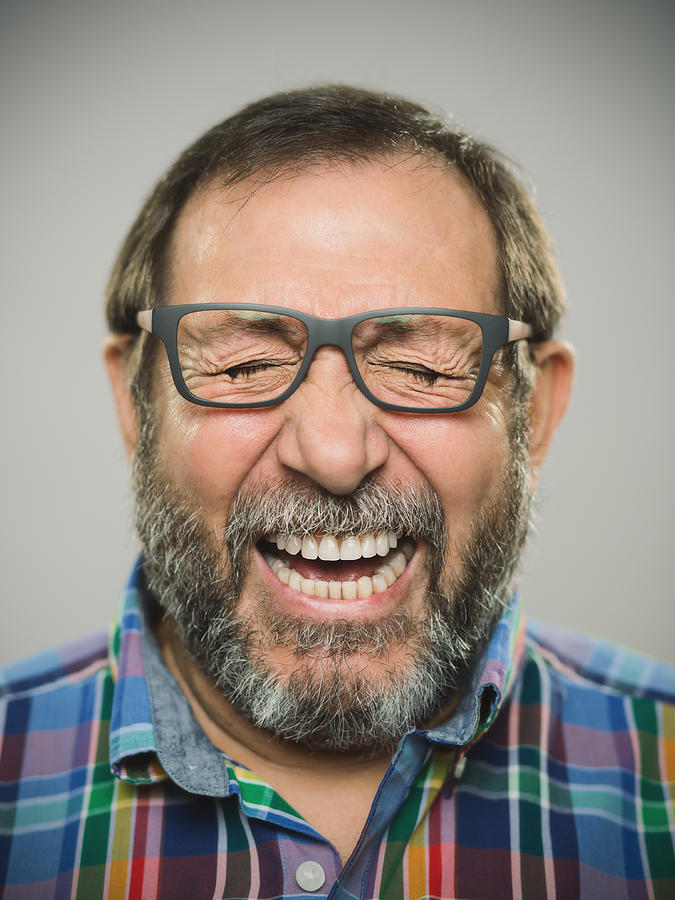Portrait of a real spanish man with glasses and beard. #1 Photograph by SensorSpot