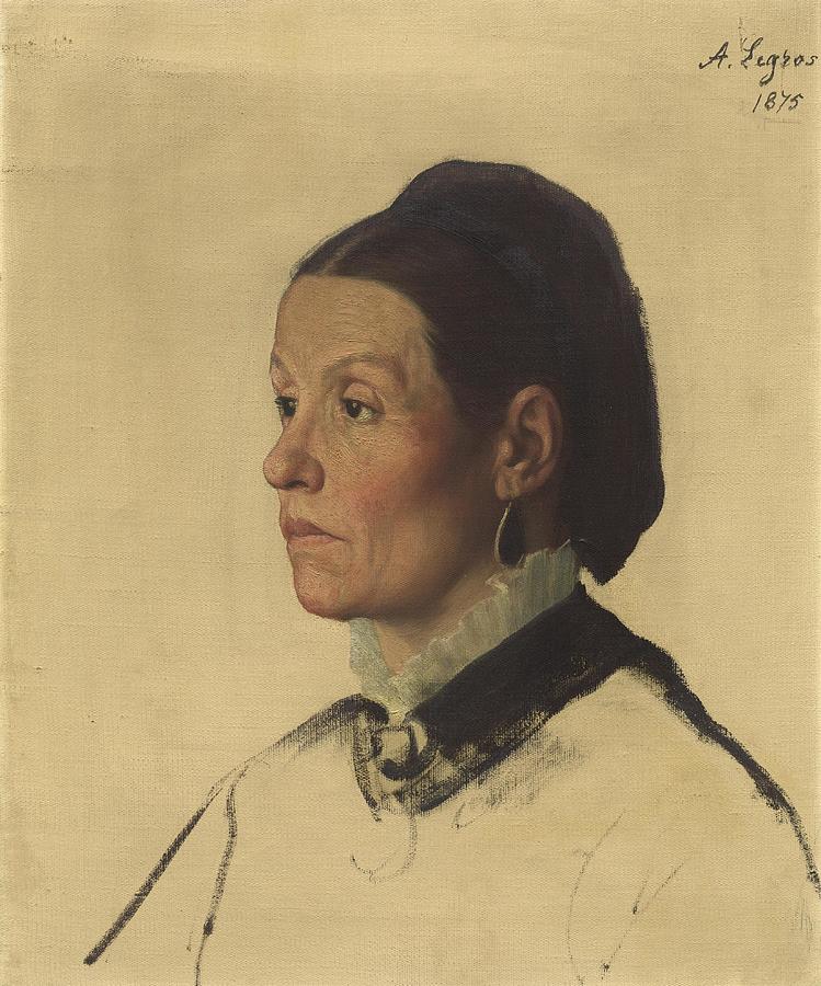Portrait of a Woman #2 Painting by Alphonse Legros