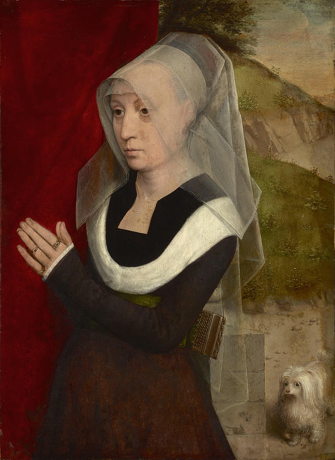 Hans Memling Painting - Portrait of a Woman at Prayer  #1 by Hans Memling