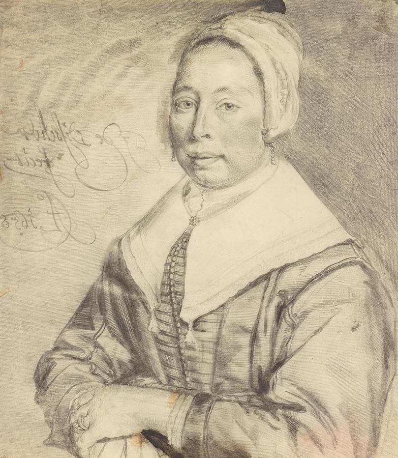 Portrait of a Woman Painting by Cornelis Visscher Dutch - Fine Art America