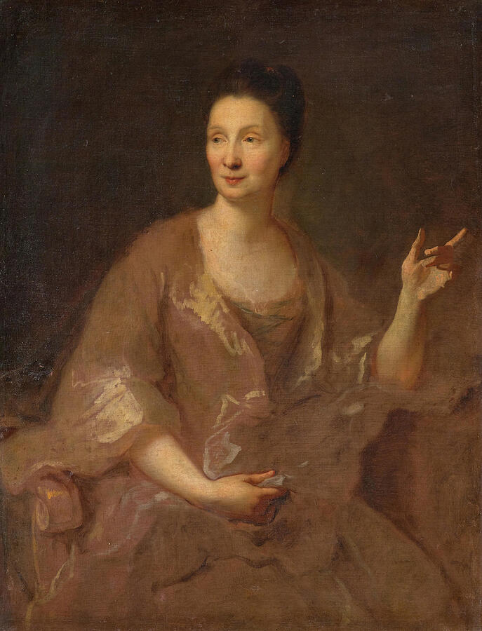 Portrait Of A Woman, by 1752 Painting by Jean-Francois de Troy Portrait Of A Woman, by 1752 Painting by Jean-Francois de Troy