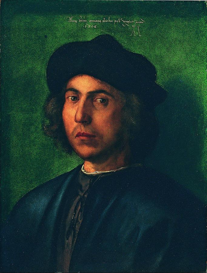 Albrecht Durer Painting - Portrait of a Young Man  #1 by Albrecht Durer