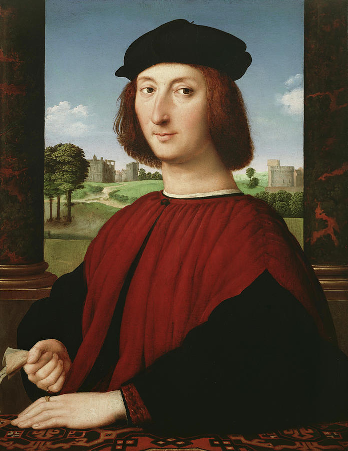 Portrait Of A Young Man In Red Painting By Raffaello Sanzio Fine Art   1 Portrait Of A Young Man In Red Raffaello Sanzio 