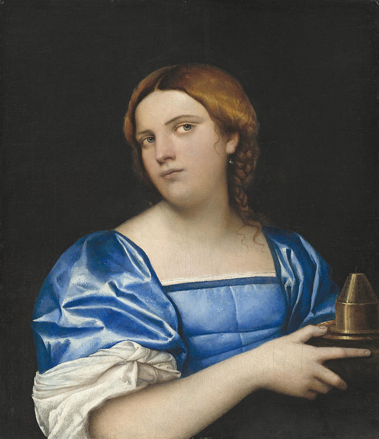 Portrait of a Young Woman as a Wise Virgin #2 Painting by Sebastiano del Piombo Portrait of a Young Woman as a Wise Virgin #2 Painting by Sebastiano del Piombo