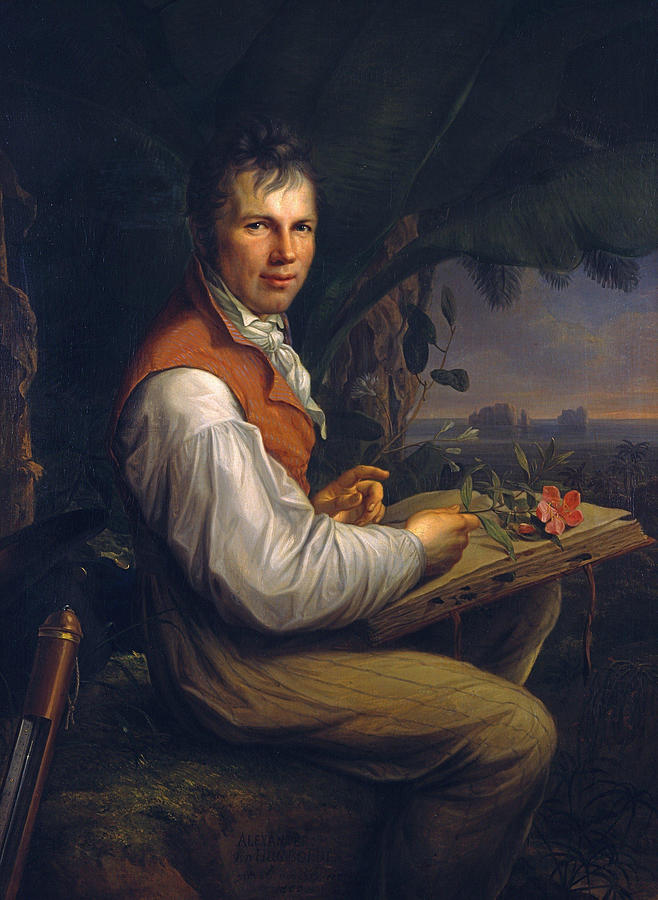 Portrait Painting - Portrait of Alexander von Humboldt  #1 by Friedrich Georg Weitsch