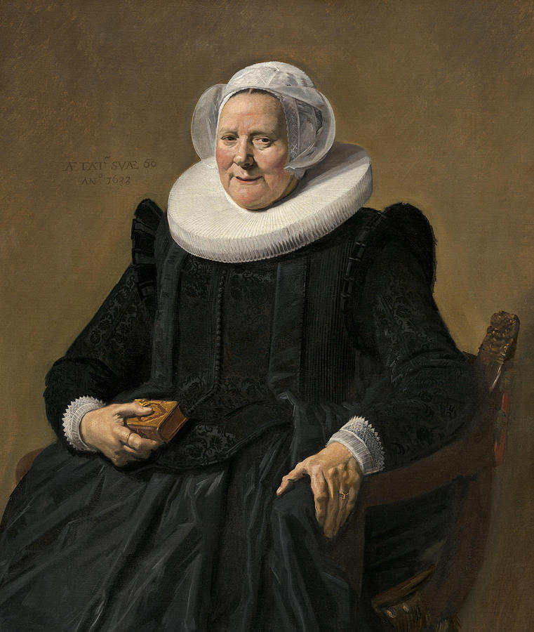 Frans Hals Painting - Portrait of an Elderly Lady  #1 by Frans Hals