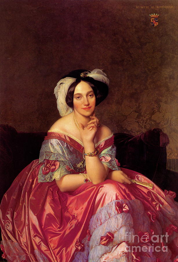Portrait of Baronne de Rothschild #1 Painting by Jean-Auguste-Dominique Ingres