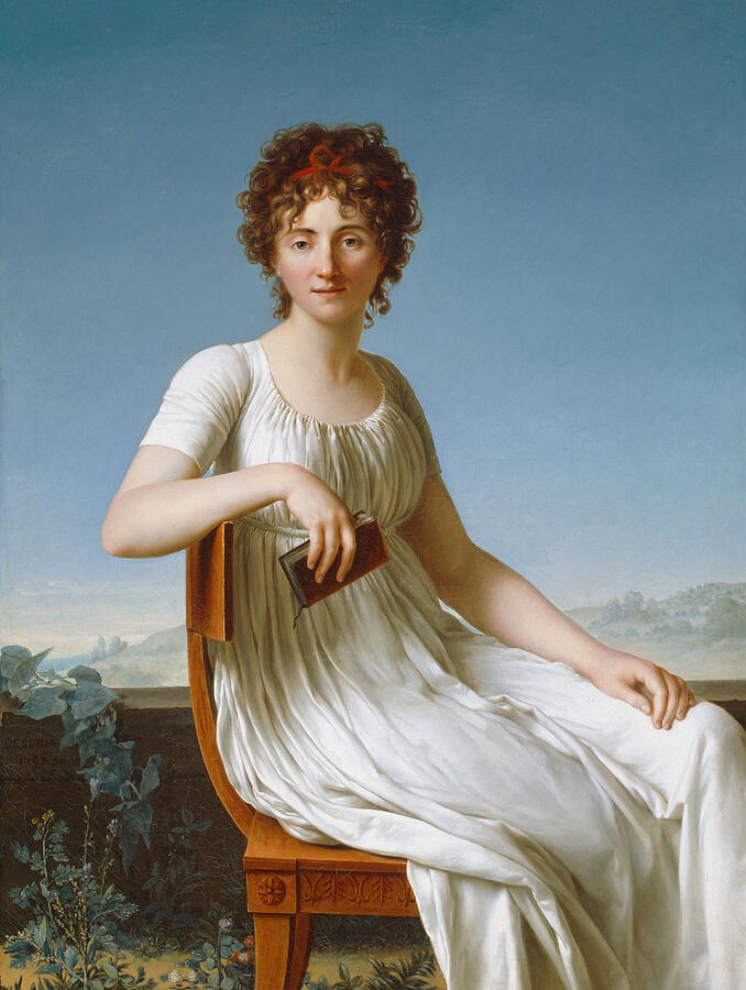 Portrait of Constance Pipelet #1 Painting by Jean-Baptiste Francois Desoria