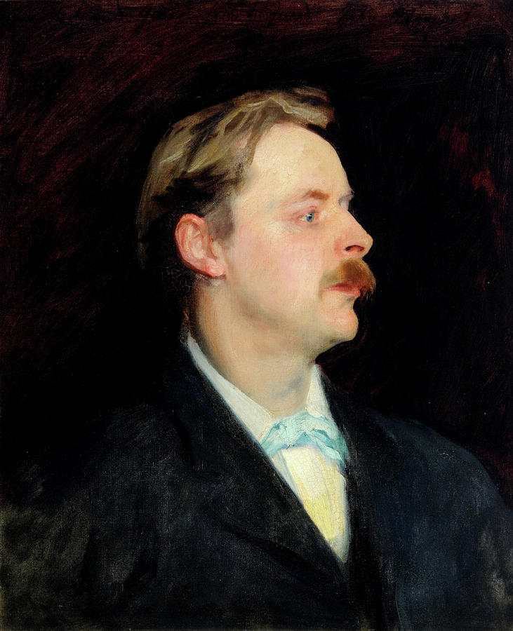 Portrait of Edmund Gosse Painting by John Singer Sargent - Fine Art America