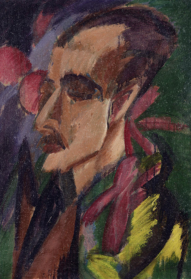 Portrait of Gewecke #1 Painting by Ernst Ludwig Kirchner