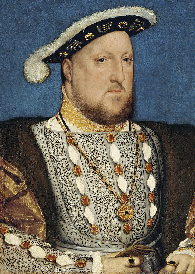 Portrait Painting - Portrait of Henry VIII of England  #1 by Hans Holbein the Younger