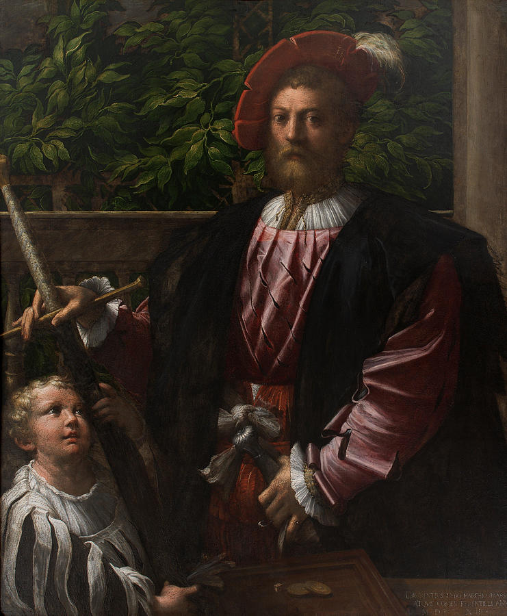 Parmigianino Painting - Portrait of Lorenzo Cybo  #1 by Parmigianino