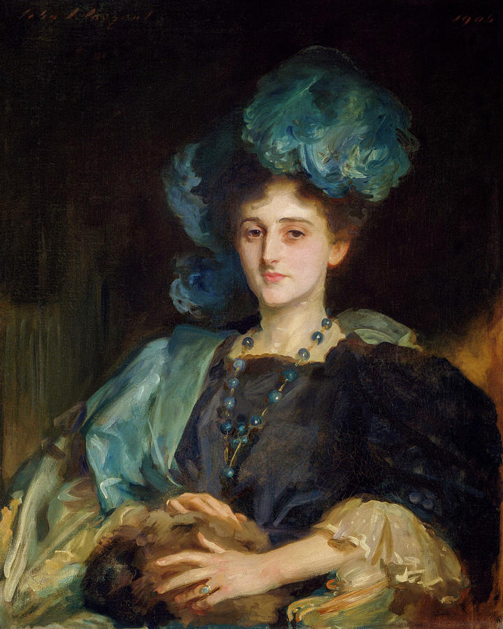 John Singer Sargent Painting - Portrait of Miss Katherine Elizabeth Lewis #2 by John Singer Sargent